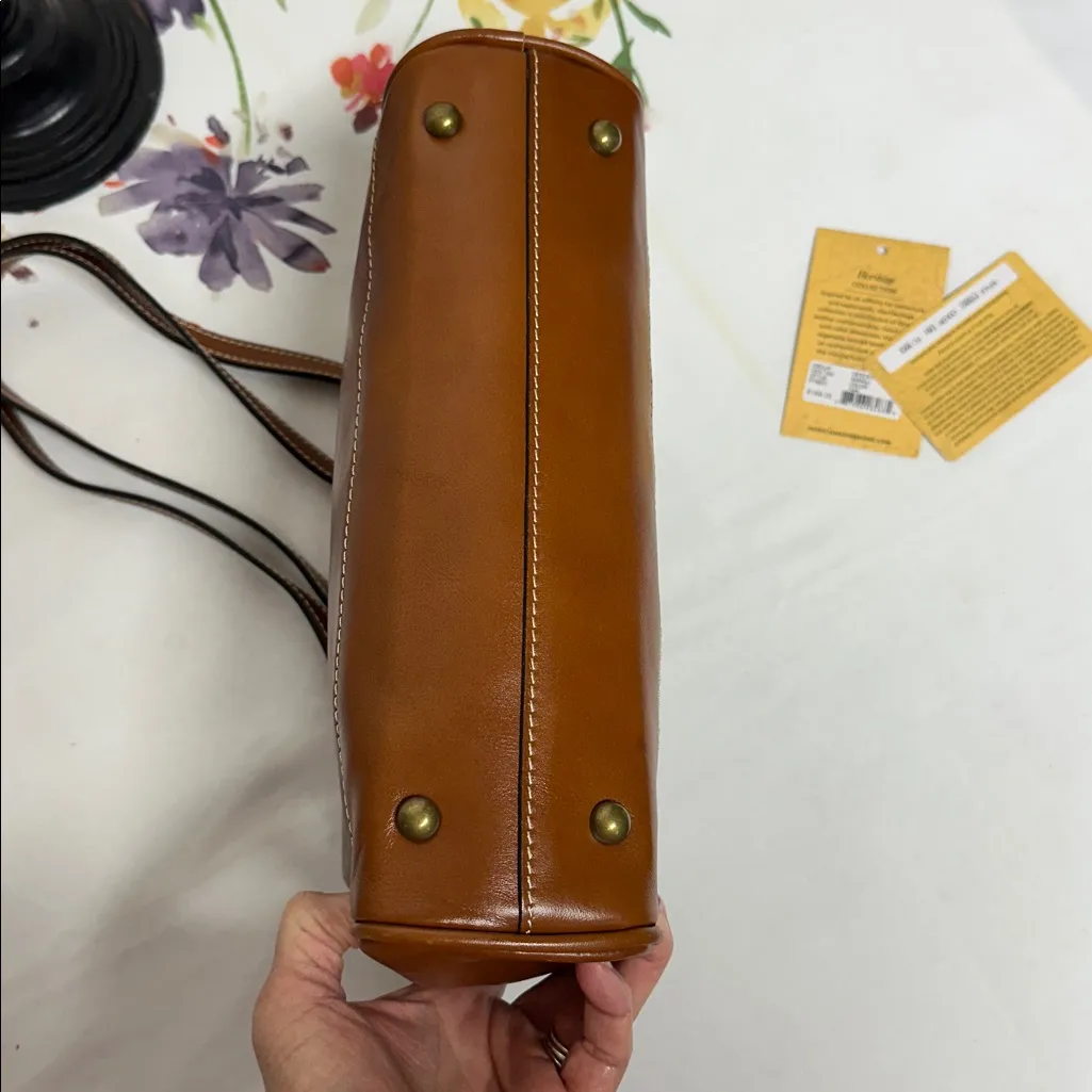 Patricia Nash Manali Italian Tan Leather Heritage Bag Like New Condition MSRP199 - Image 4