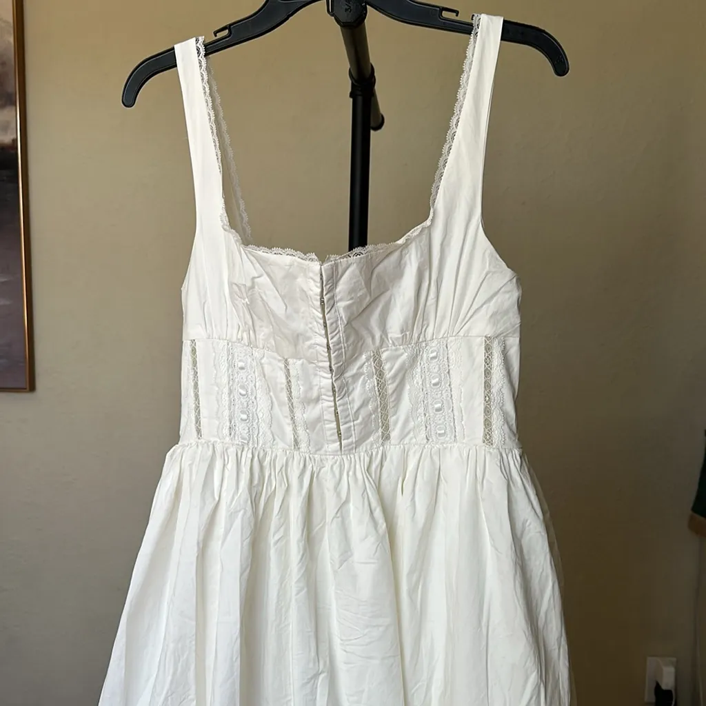 House of CB 'Perle’ White Lace Trim Midi Dress NWOT‎ size XL - Image 15