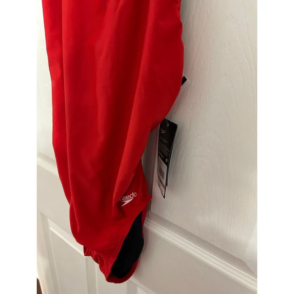Speedo Woman's Pro LT Super Back Swimsuit Red Size 12 New With Tags - Image 7