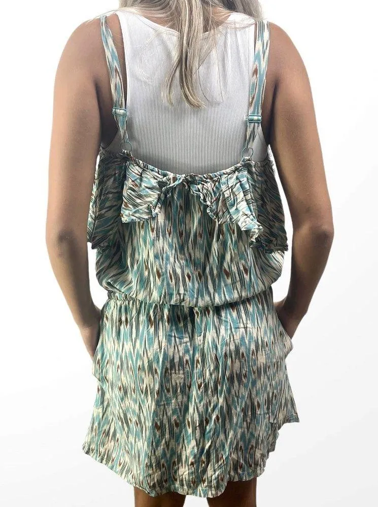 ANTHROPOLOGIE Lilka Boho Ikat Print Drop Waist Dress - Image 2