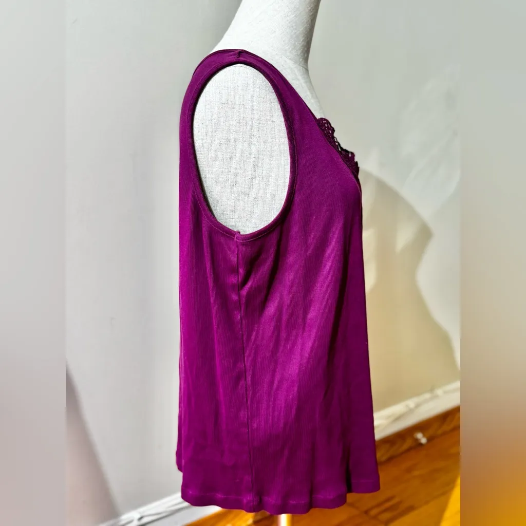 Lauren Ralph Lauren Women's Ribbed Lace Knit Tank Top Purple Blue Size 3X Bundle - Image 9