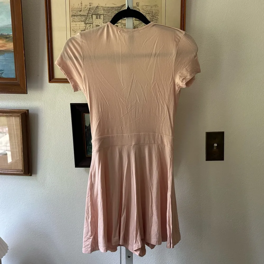 Forever 21 Pink Flutter Sleeve Wrap Sundress (skort) - Image 2