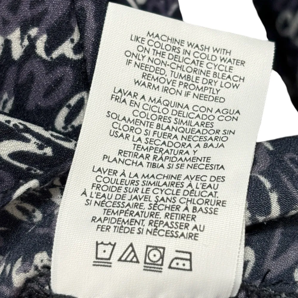 Cabi Navy Blue Te Amo Love Long Sleeve Tunic Top Shirt Womens Size Small - Image 9