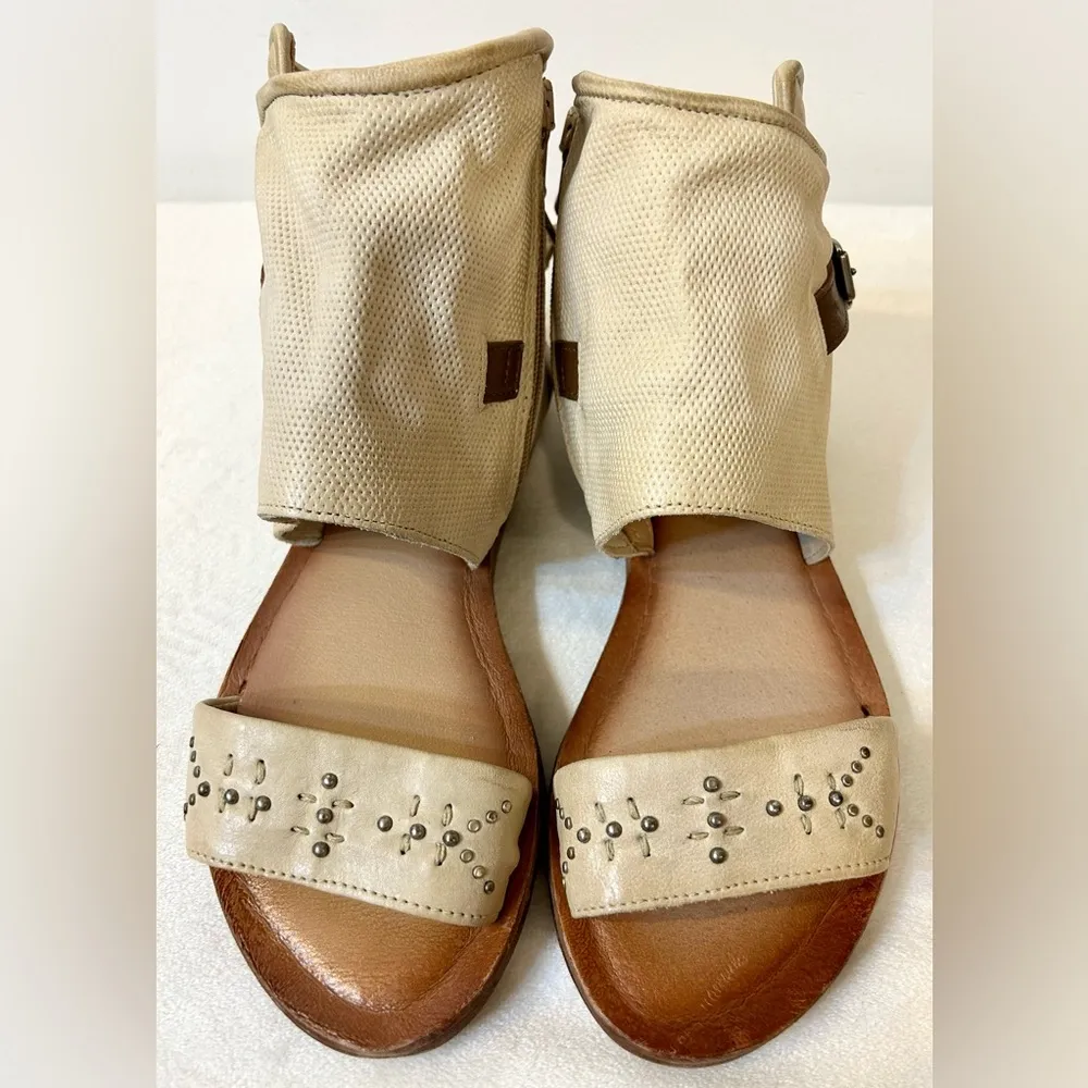 Miz Mooz Women’s Forge Leather Studded Gladiator Sandals in Stone Size 38 - Image 6