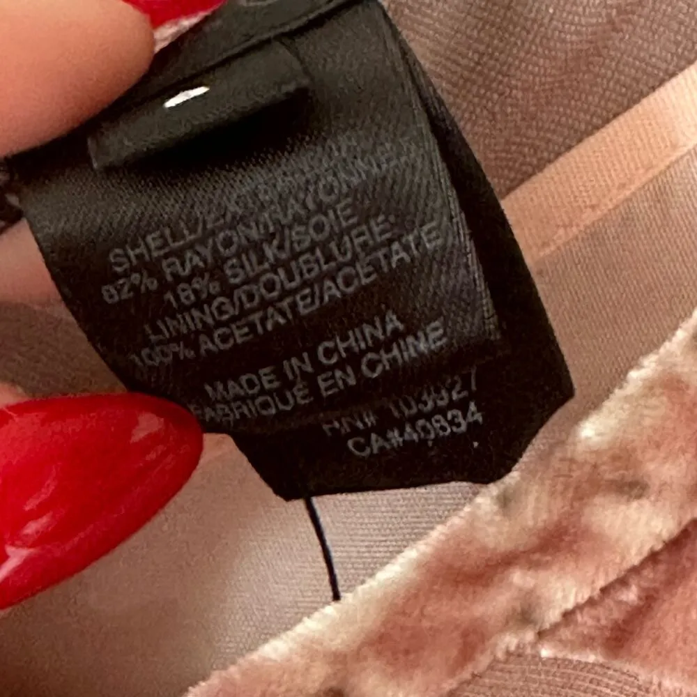 Marc Jacobs Blush Pink Velvet Burnout Dress Size 8 NEW WITH TAGS - Image 6