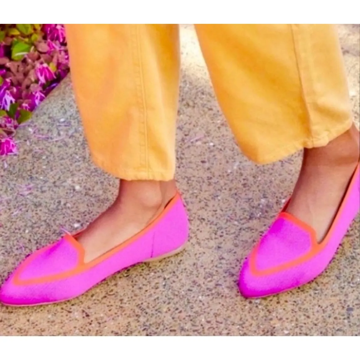 Birdies Womens The Blackbird Knit Flats Womens 8 Tropical Pink Orange - Image 2