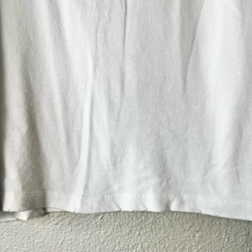 Aerie White Sweatshirt Muscle Tee Size Medium - Image 4