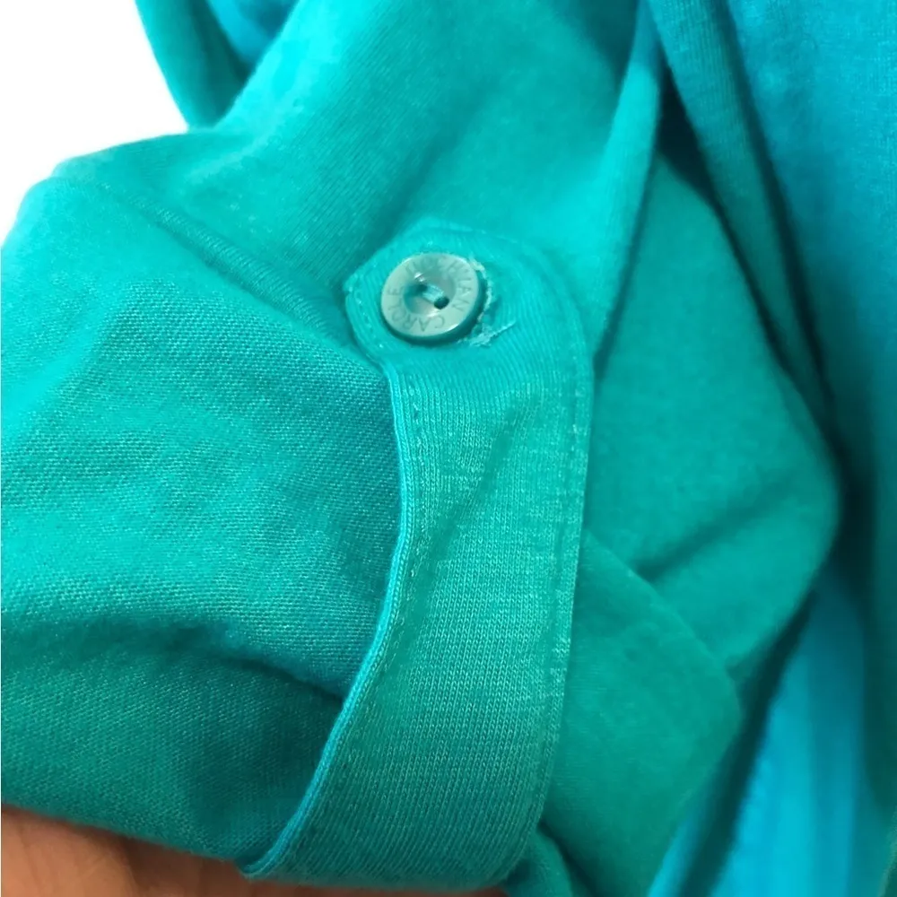 Heavenly Soft Sleepwear Cardigan & Tank Size M Teal Lounge Wear - Image 5