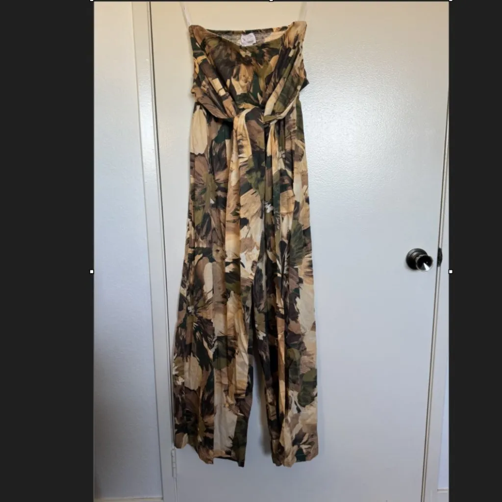Free People Girl & The Sun Waterfront Strapless Jumpsuit Size Small - Image 3