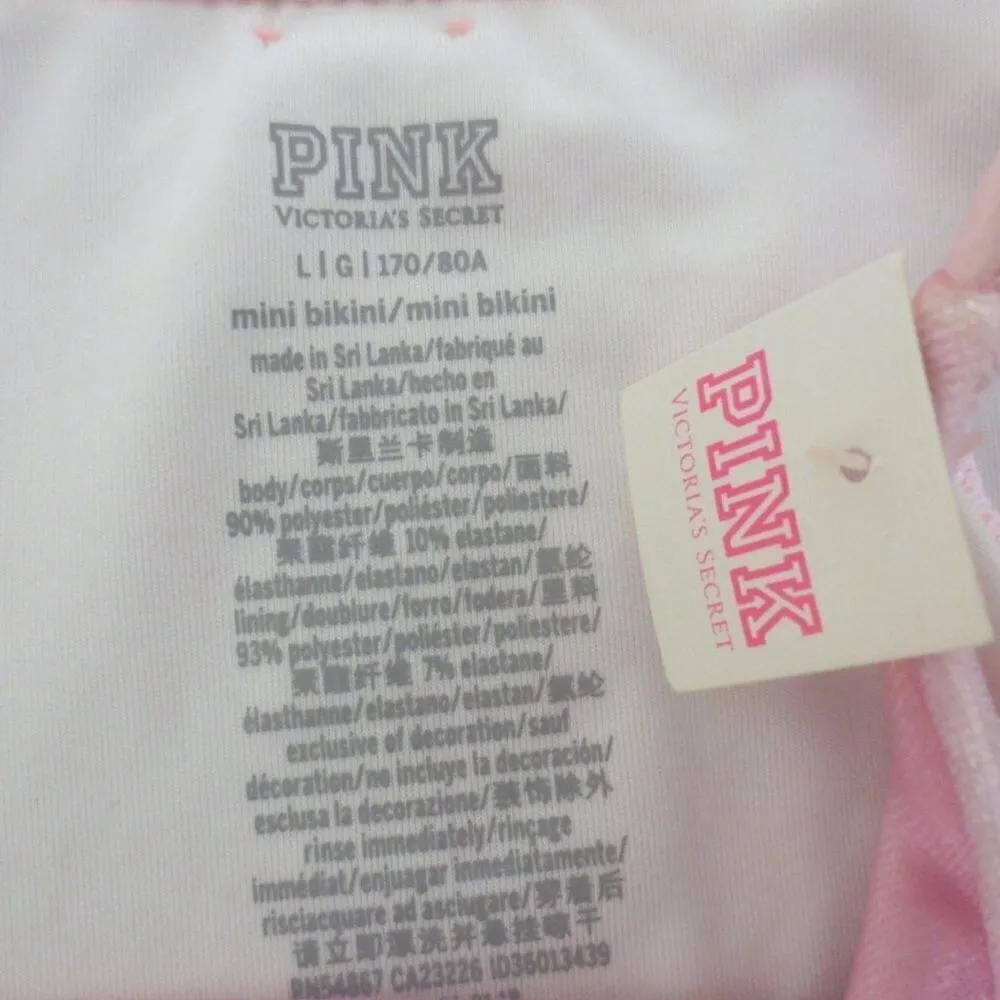 NWT PINK Victoria’s Secret Pink Watermelon Velvet Strappy Bikini Bottoms Size L - Image 8