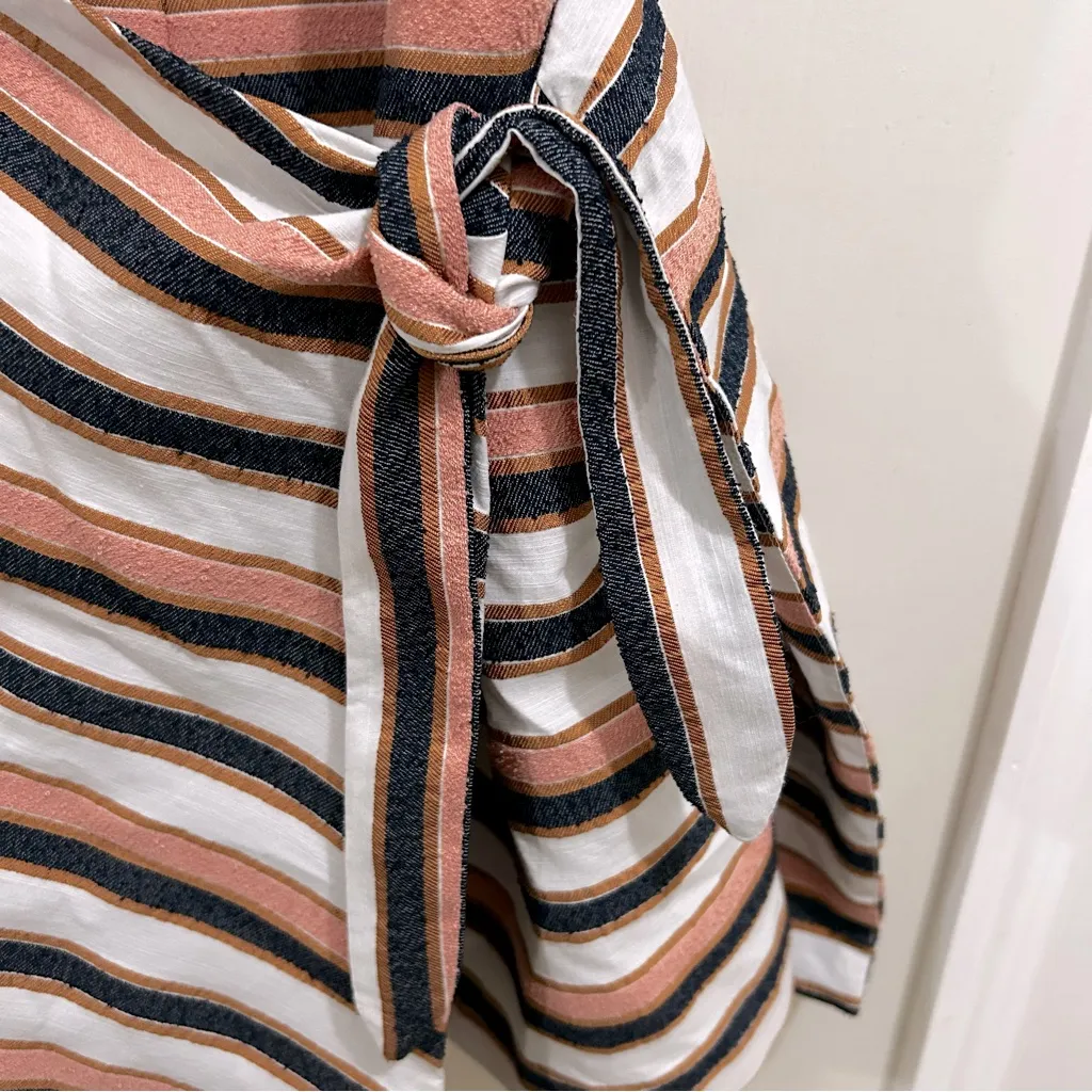 Adelyn Rae  Romper Skort Striped Dress Size Medium - Image 4