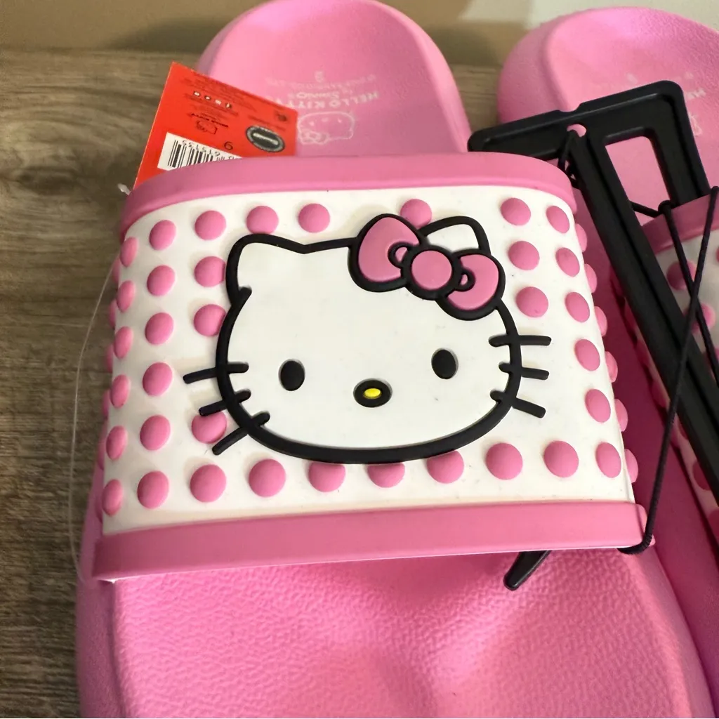 NEW Sanrio Hello Kitty Pastel Pink Slide Sandals Women’s Size 9 - Image 7
