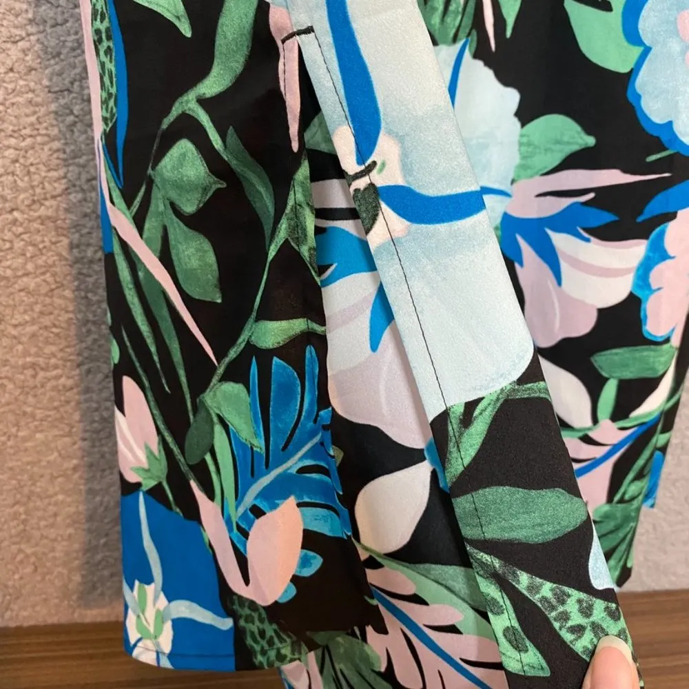 LOFT Maxi Skirt with Side Slits Tropical Floral Size S - Image 3