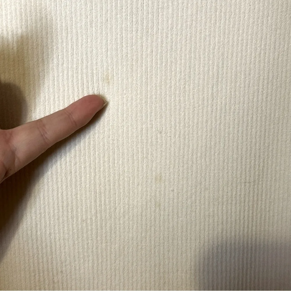 Camille La Vie White Fitted Ribbed Tank Top Rayon Nylon Large Capsule Minimalist - Image 8