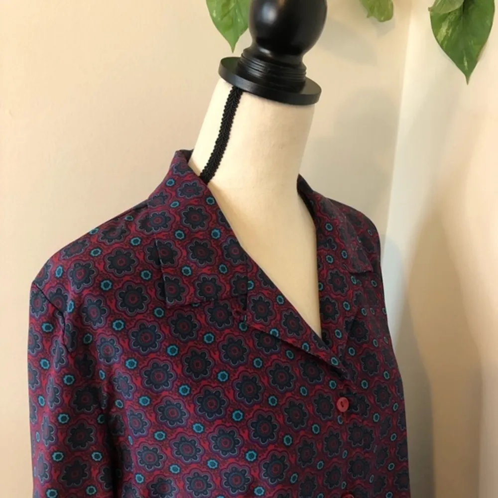 Vintage Haberdashery by Leslie Fay Floral Blouse - Image 8