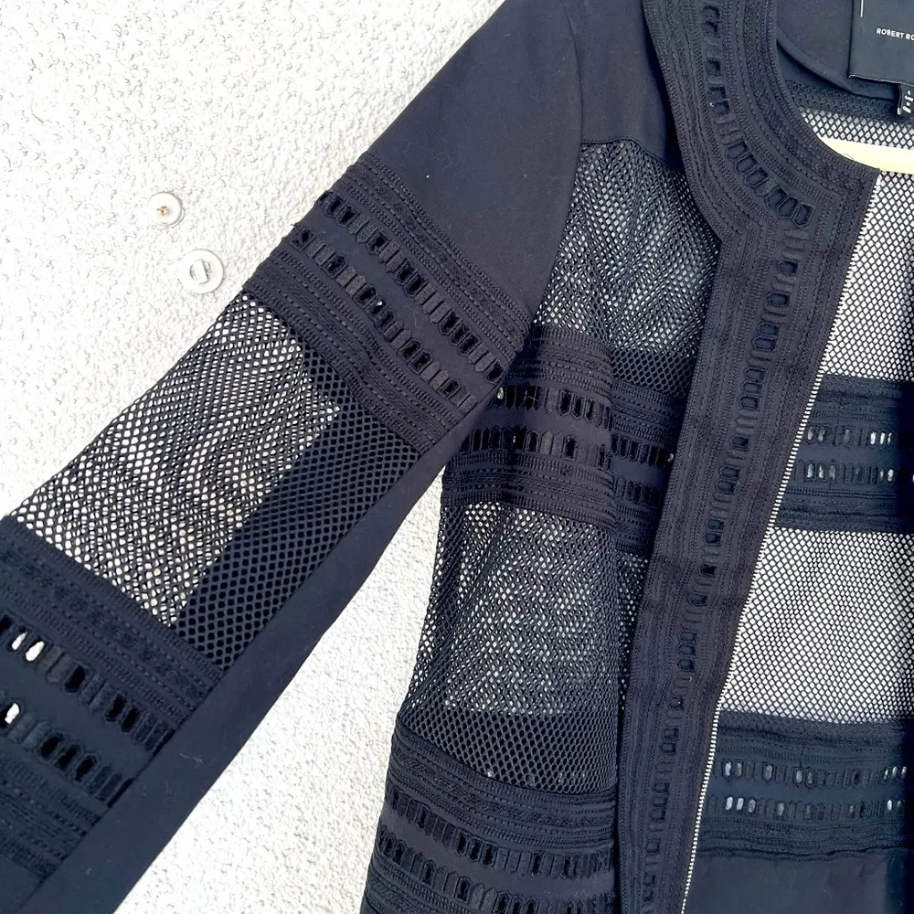 NWOT Robert Rodriguez jacket with mesh design size 4 - Image 4