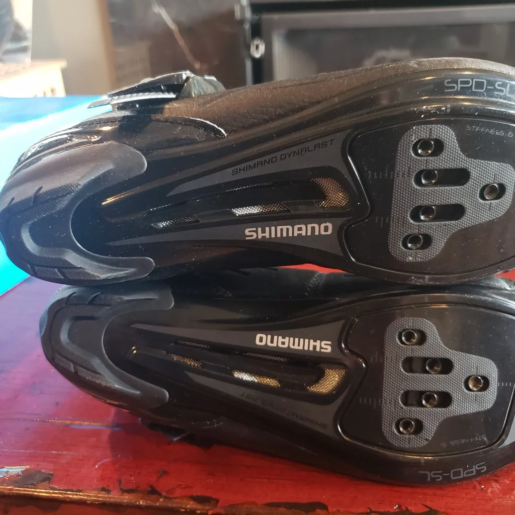 Shimano Women's Black and Blue Cycling Sneakers US 7.8 Europe size 40 NEW BOX - Image 7