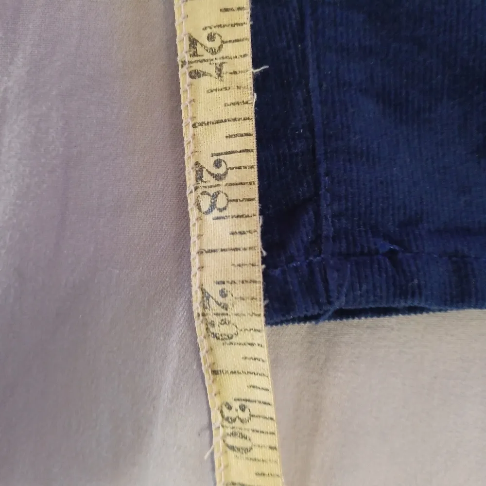 Talbots Womens Pants 10 Corduroy Dark Blue Curvy Pockets Chino Dress Office - Image 3