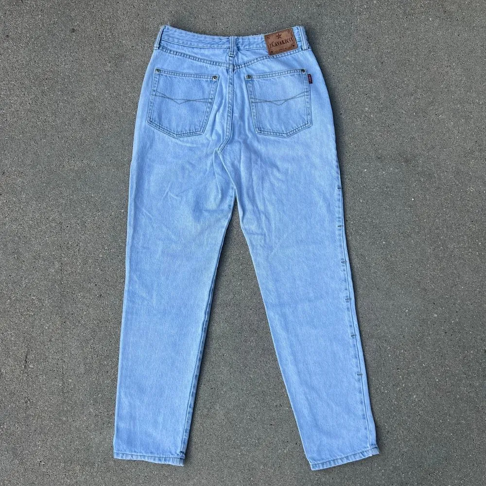 Vintage 90s Z Cavarici high rise light wash button fly mom jeans Blue Size 30 - Image 3