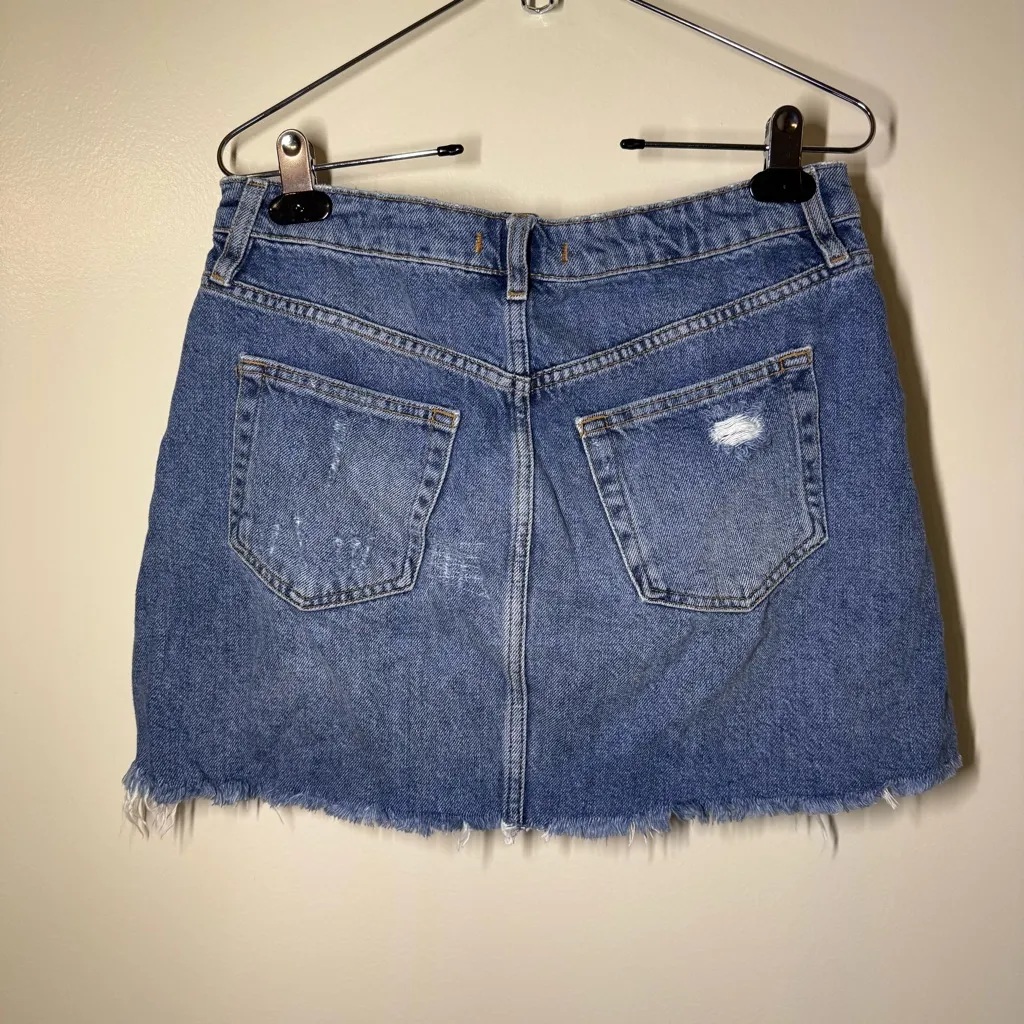 We The Free Button-Up Blue Denim Mini Skirt - Image 2