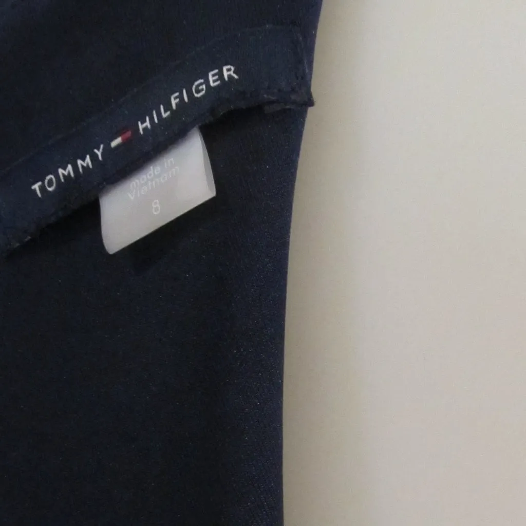 Tommy Hilfiger Black Dress Size 8 Yellow White Stripe Sleeveless Bodycon Pre-own - Image 4