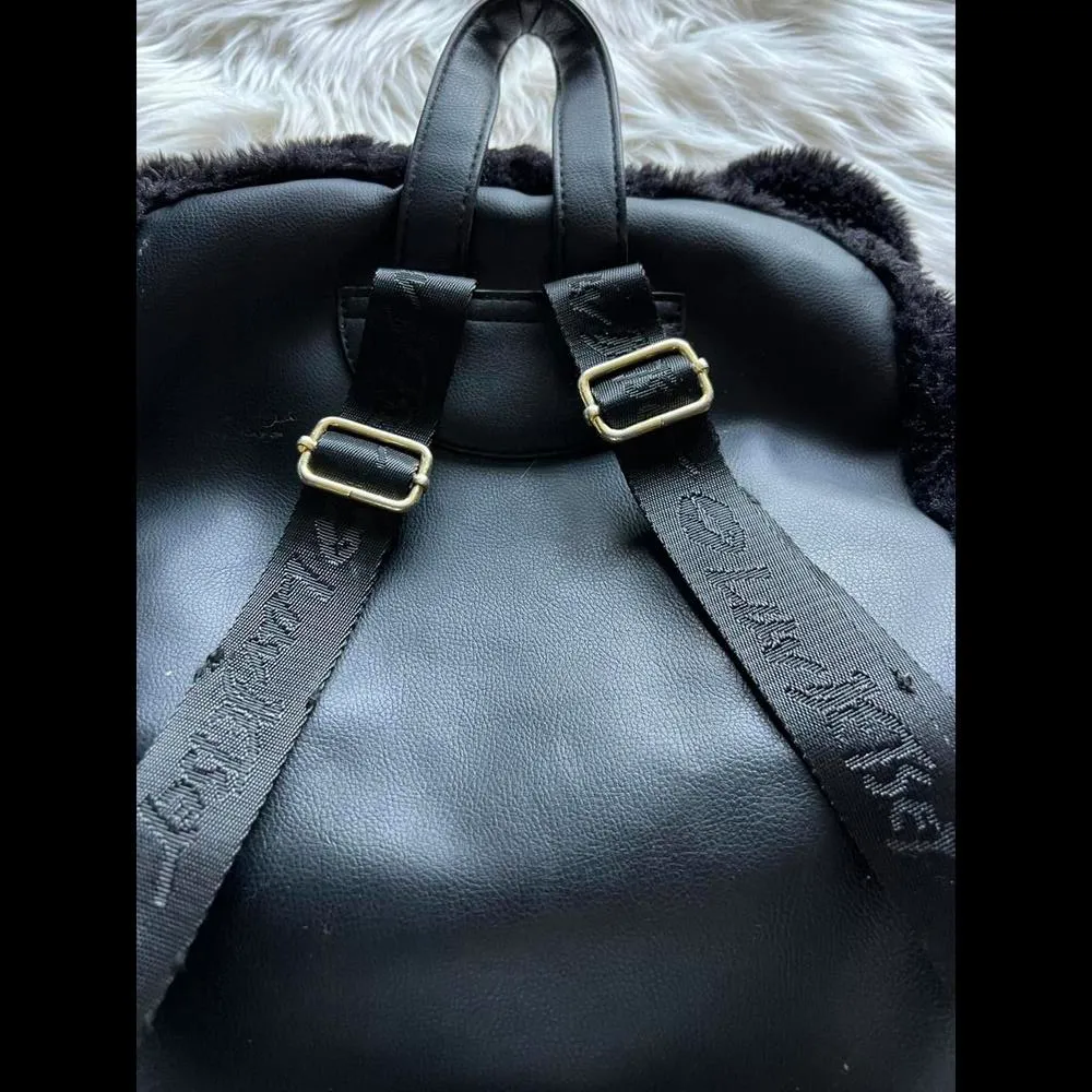 Betsy Johnson Luv Betsy Faux Fur Panda 15” Fur Backpack - Image 4