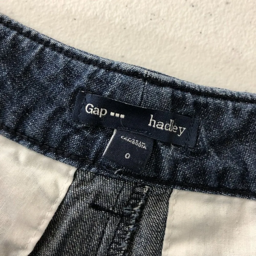 Gap  Womens Hadley Shorts Chambray Cotton Blue 0 - Image 3