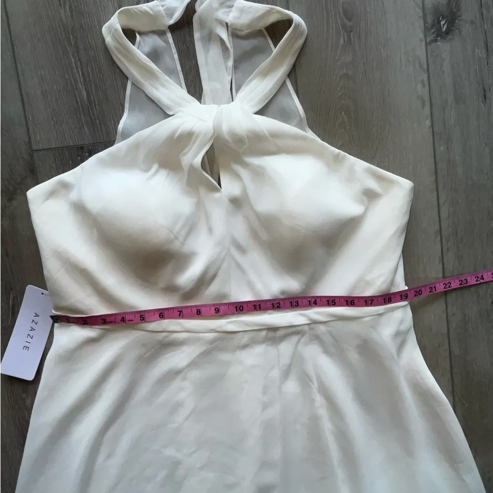 AZAZIE AMDIS
NWT IVORY A-Line Pleated Chiffon Dress A18 - Image 10