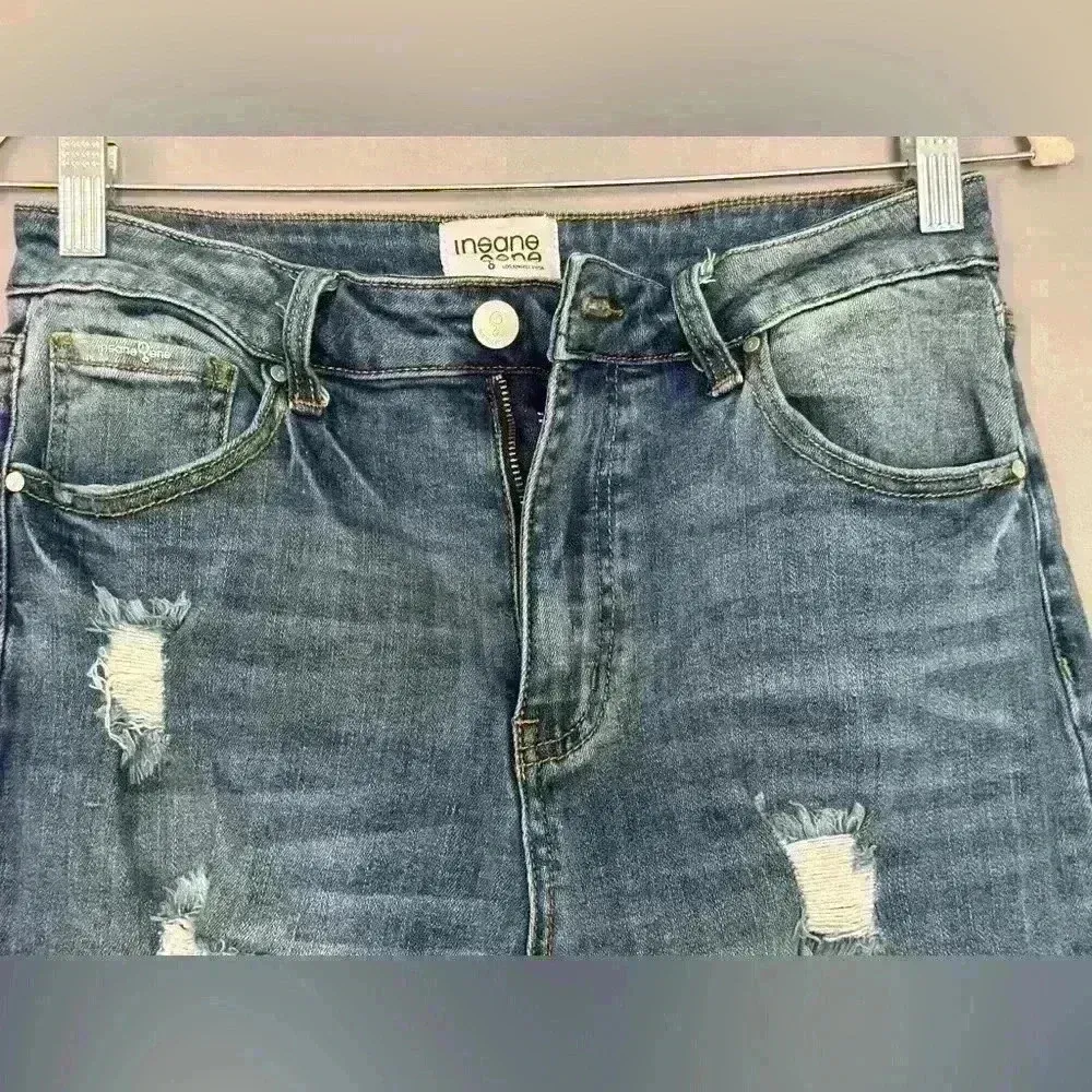 Insane Gene Distressed Denim Women’s Pants (437) Blue Size 29 - Image 8