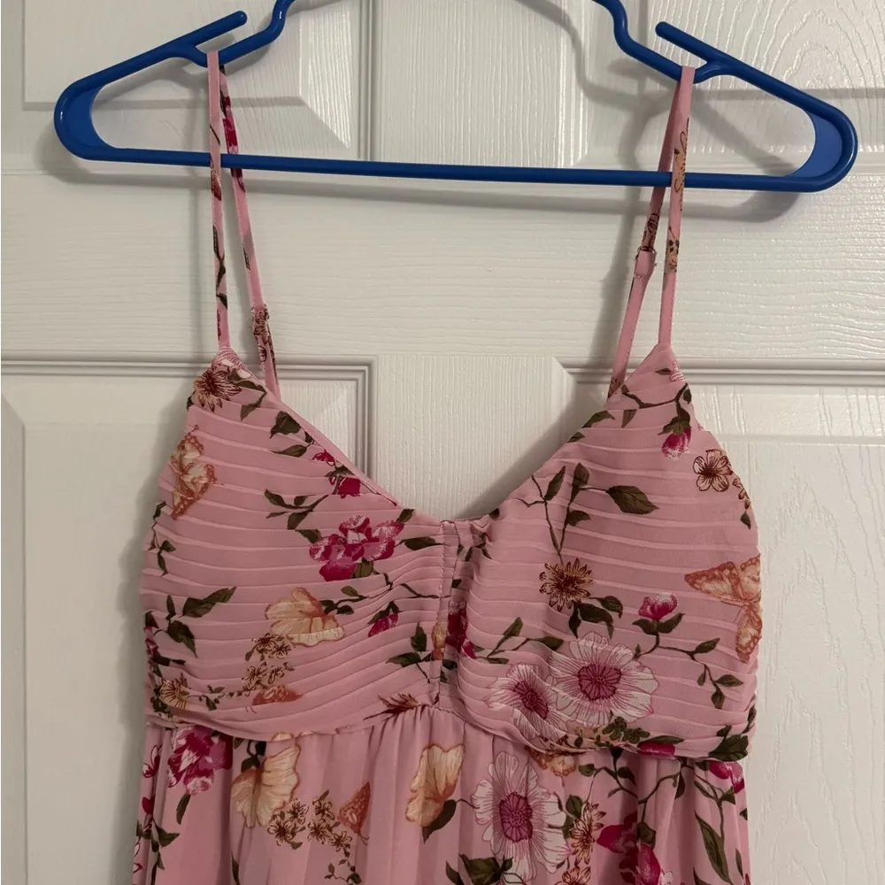 Floral Pink Maxi Dress - Image 5