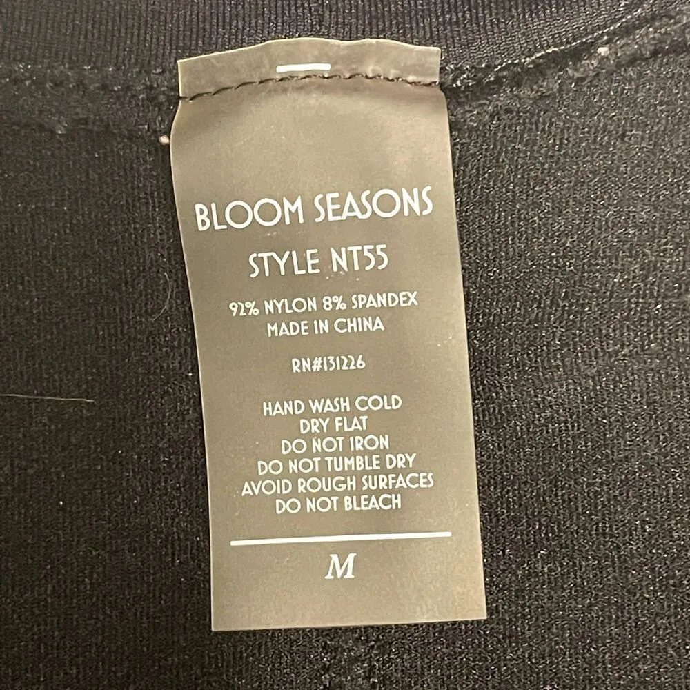 Bloom Seasons | Black Sleeveless Piped Top | Medium - Image 5