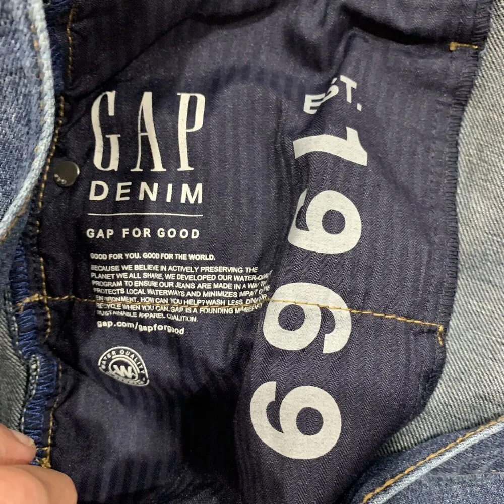 Gap Denim Plus 34 Best Girlfriend Jeans Distress High Rise Dark Indigo Women’s - Image 8