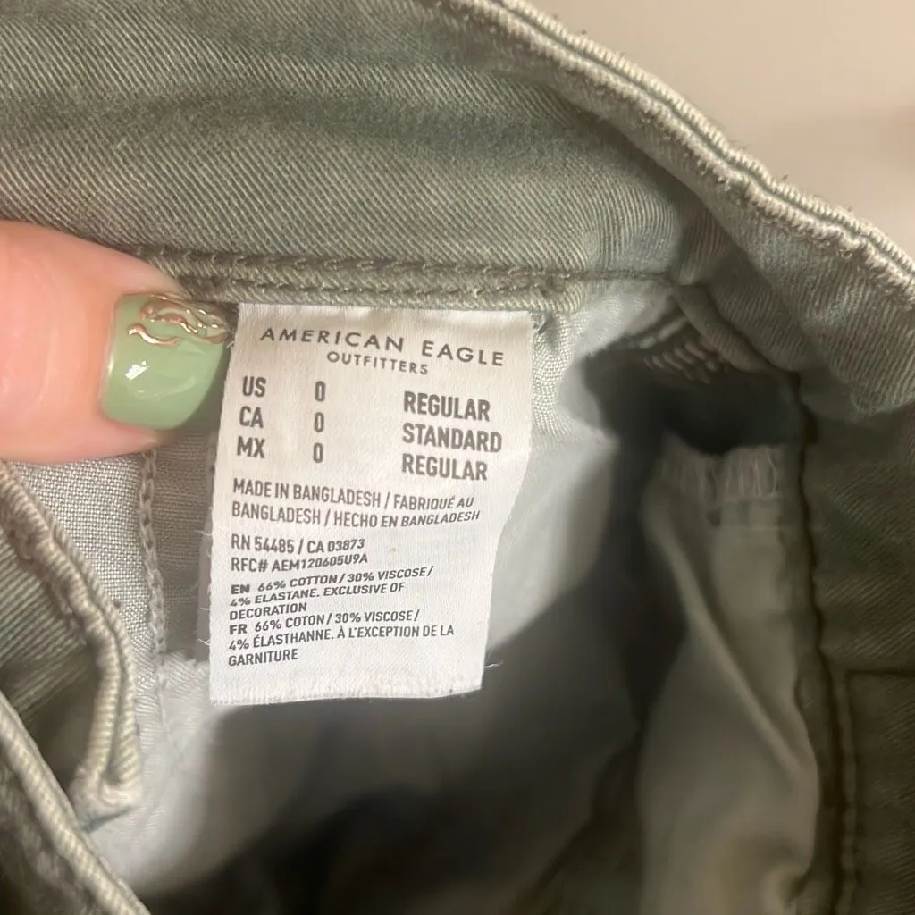 ✨AE Dreamy Drape Stretch Cargo Super High-Waisted Baggy Wide-Leg Sz 0 Pants✨ - Image 8