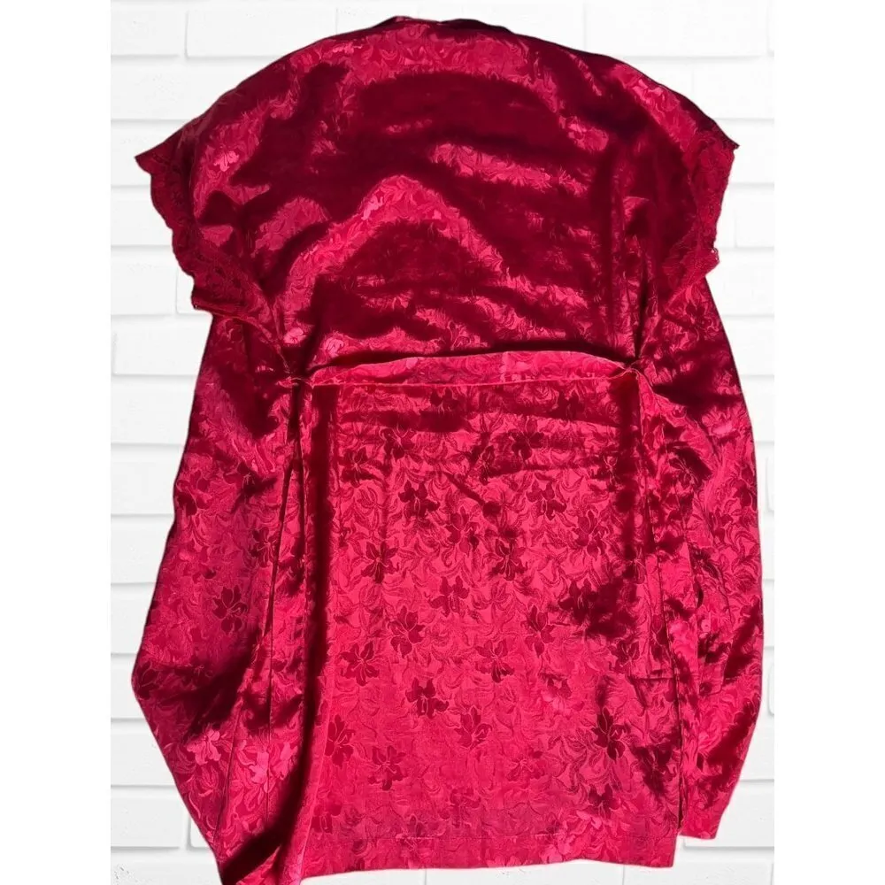 Vintage Val Mode‎ Robe Women's Small Lingerie Romantic Moods Floral Lace Pink - Image 6