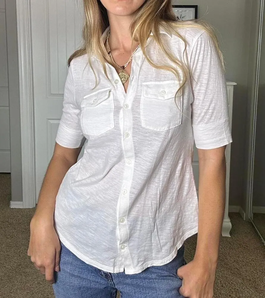 White button up shirt with pockets #casual #summer - Image 8