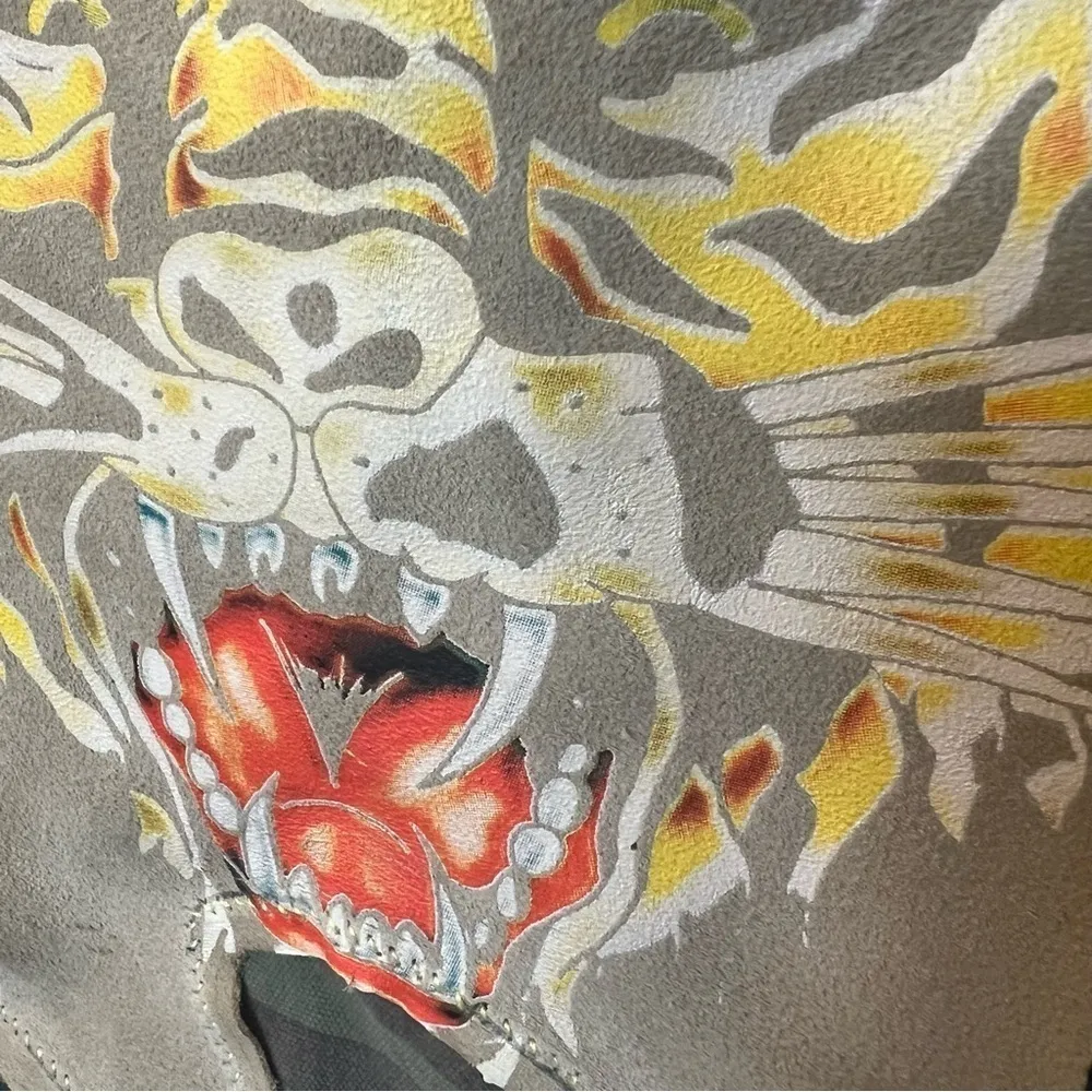 One of a kind Handmade camo print cropped jacket with released hem, Cotton,M - Image 10