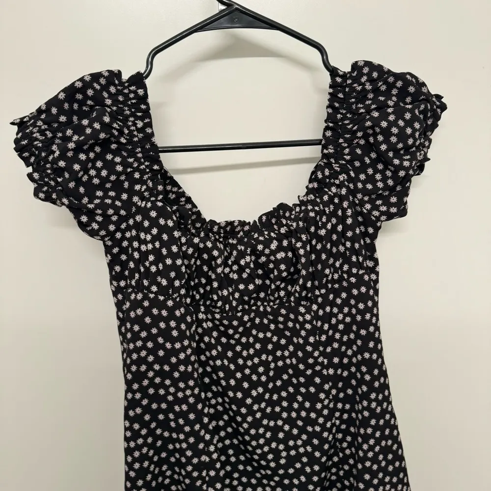 Princess Polly Black Floral Mini Dress - Image 7