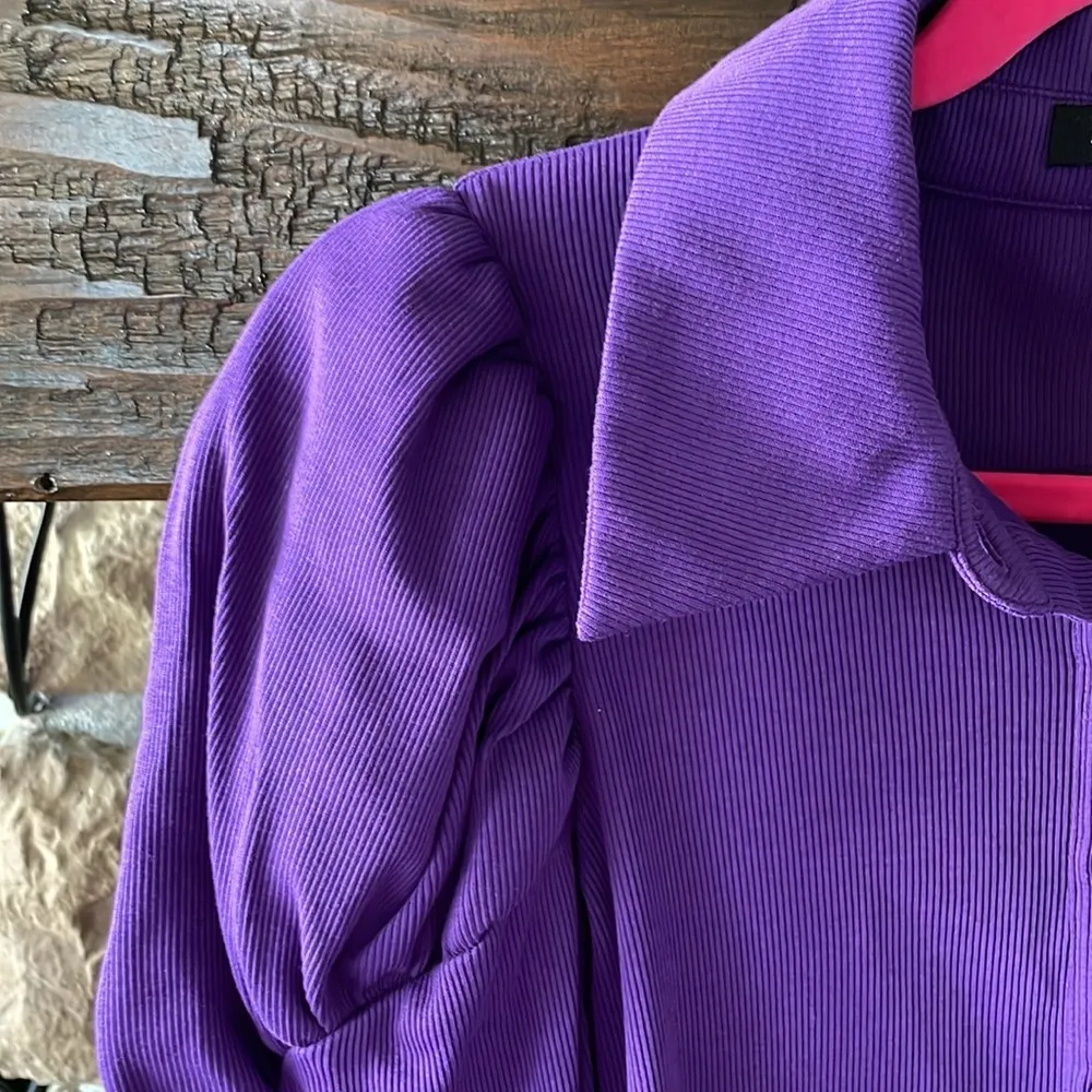 Area Stars Ford Long Sleeve Crop Polo Purple - Image 4