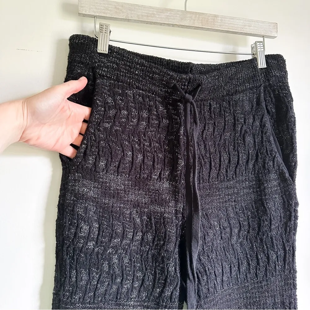 FREE PEOPLE Road Trip Jogger Pants Black Sweater Knit Harem, Size XS Run Big - Image 11
