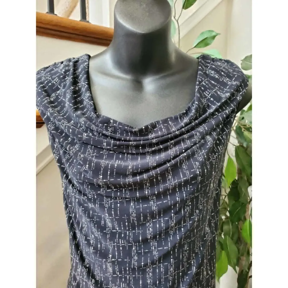 The Limited Women's Black Cotton Cowl Neck Sleeveless Casual Long Maxi Dress L - Image 5