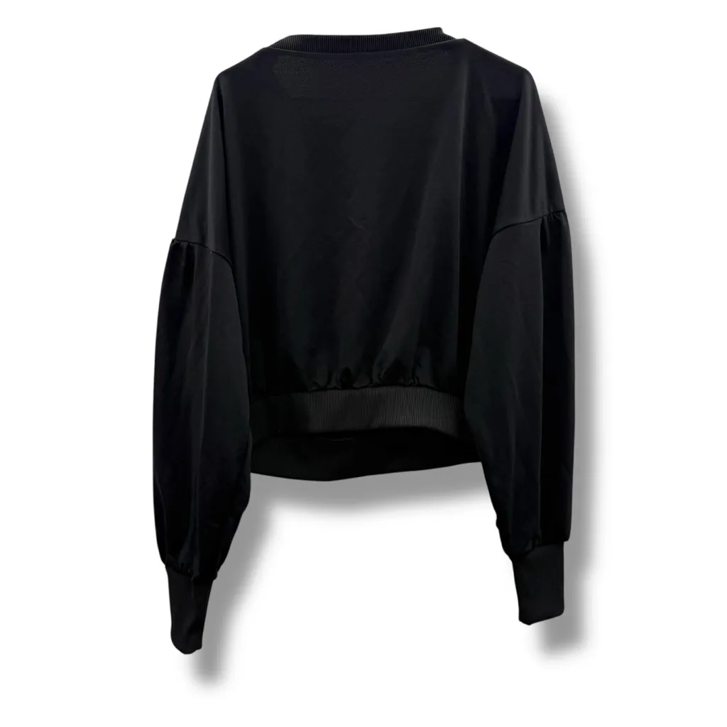 Halara NWT Sweatshirt Women’s Size XL Black Bishop Sleeve Drop Shoulder Relaxed - Image 4