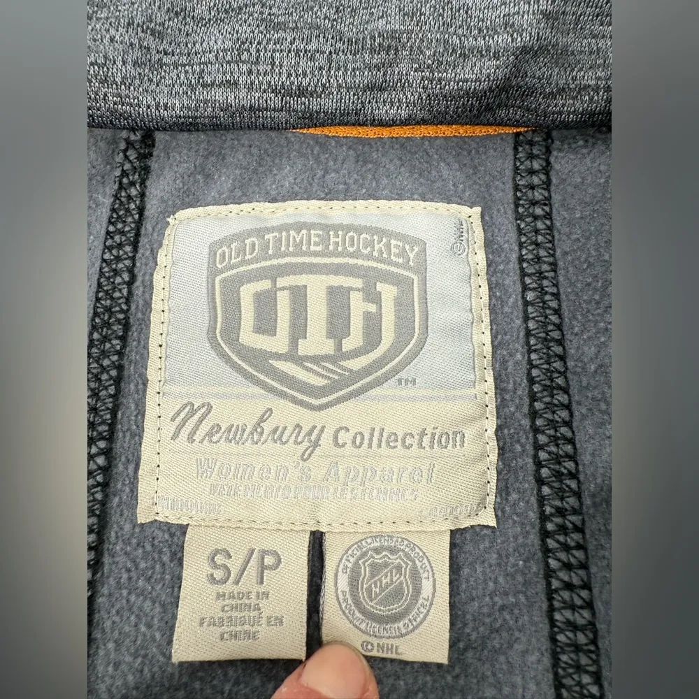 NHL Boston Bruins Gray and Orange Hoodie - Image 2