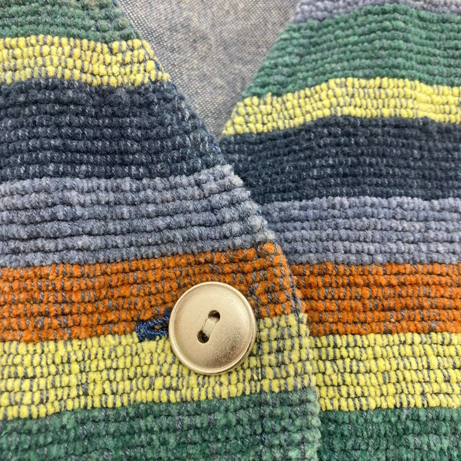 Susan Bristol Vintage Tapestry Vest M/L 90s Multi Stripe - Image 6