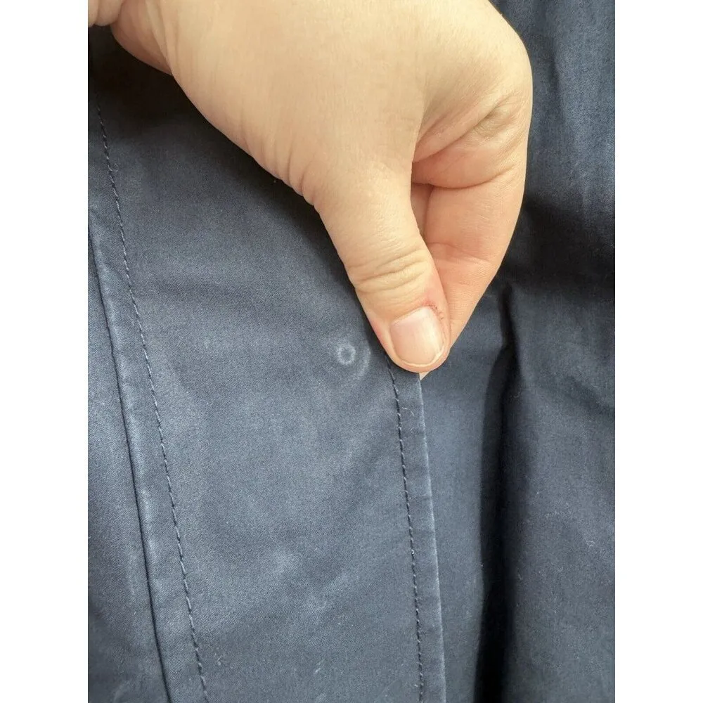 Banana Republic Water Resistant Jacket Women Medium Navy Blue Outdoor Classic - Image 7