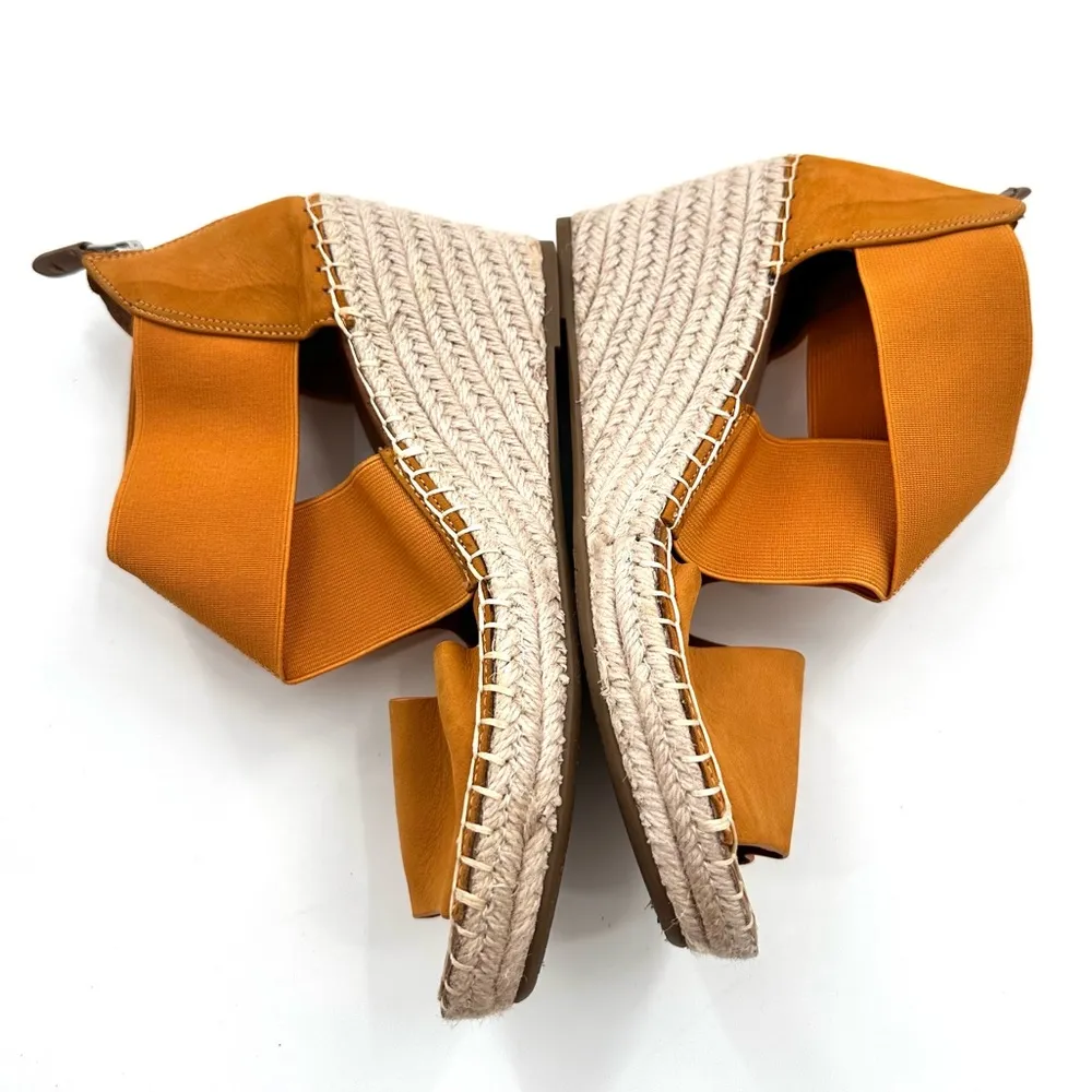 Gentle Souls Kenneth Cole Colleen X Elastic Leather Espadrille Wedge Sandals - Image 3