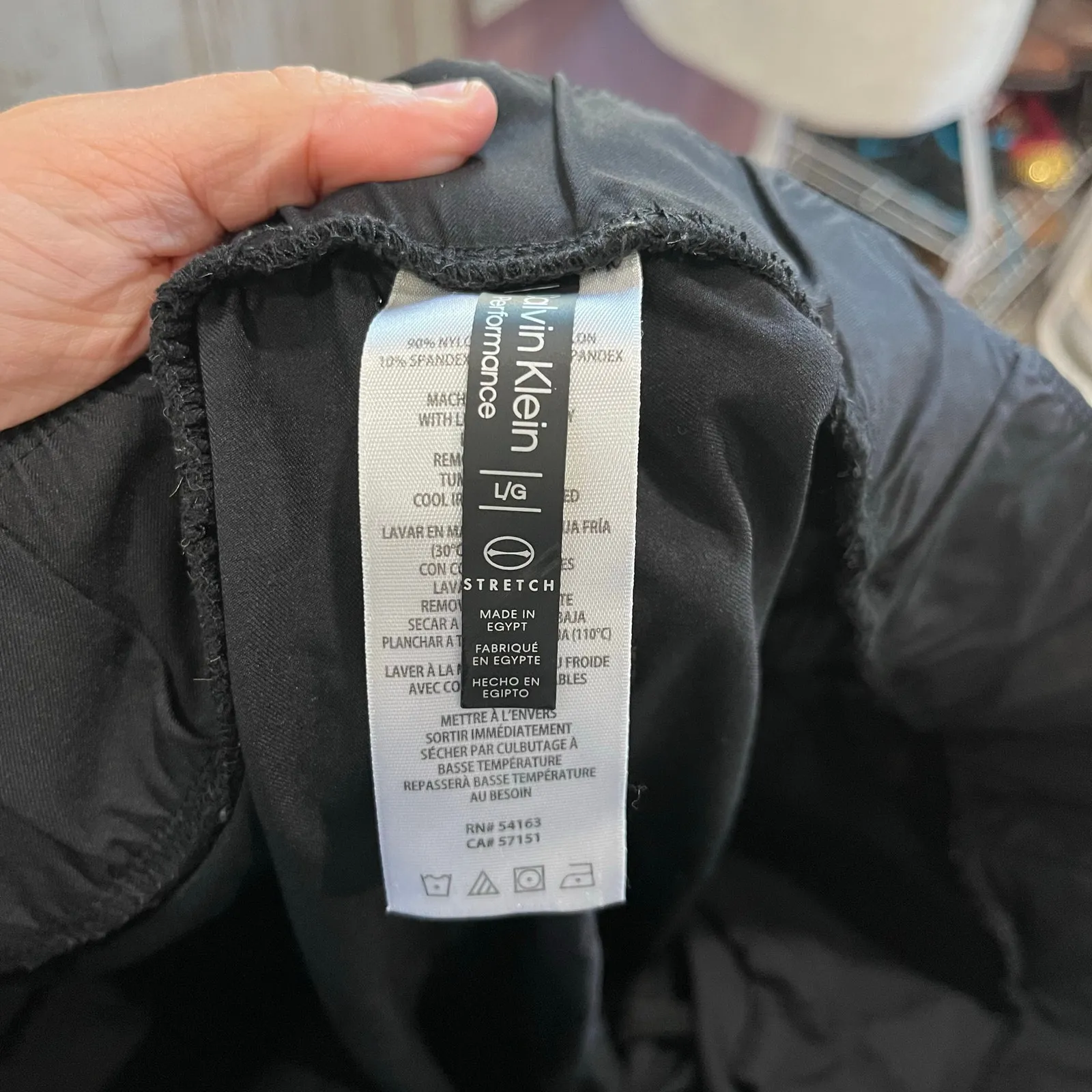 Calvin Klein Black Performance Straight Leg Ankle Pants Womens Size Large - Image 4