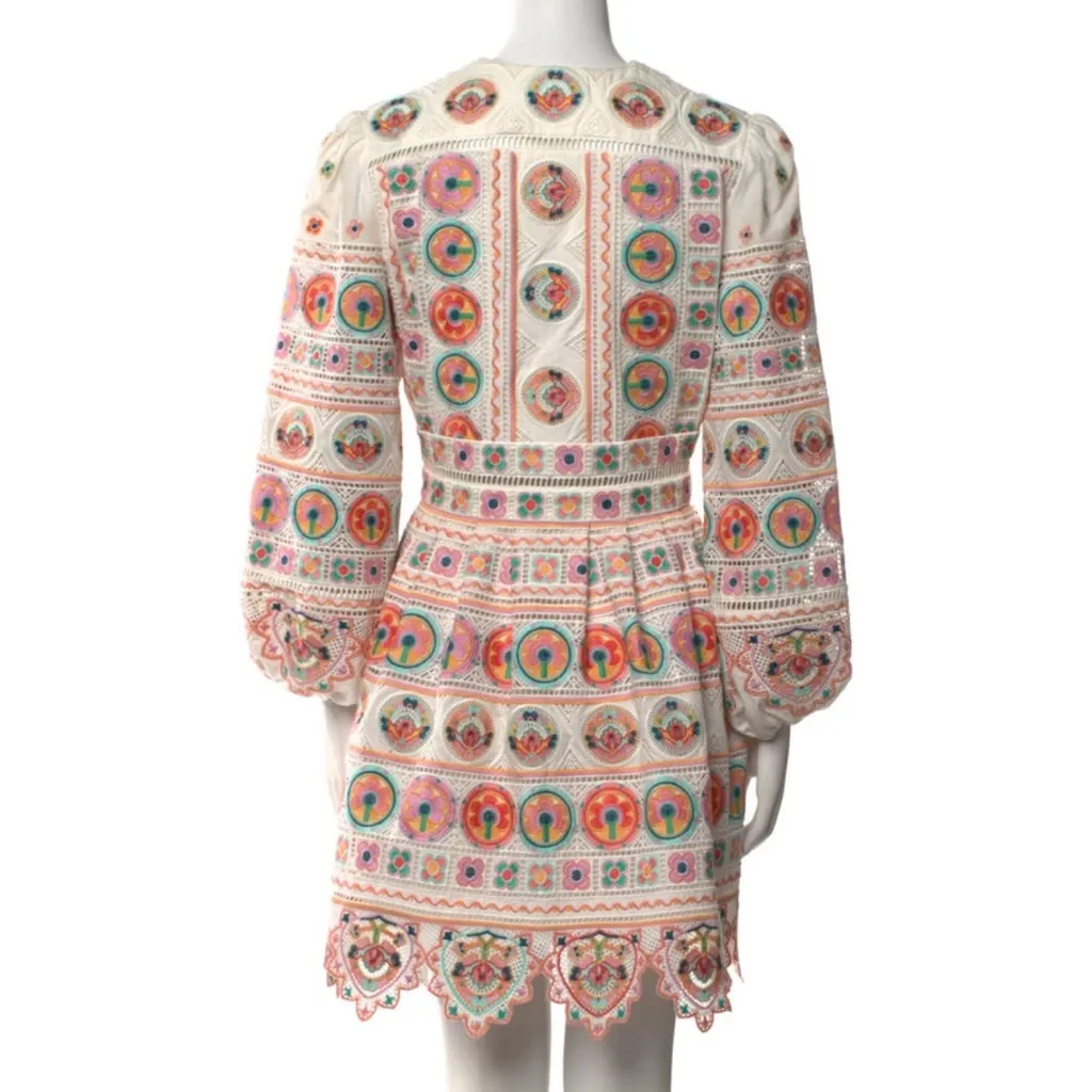NWOT Zimmermann Brighton Multicolor Embroidered Mini Dress - Image 11