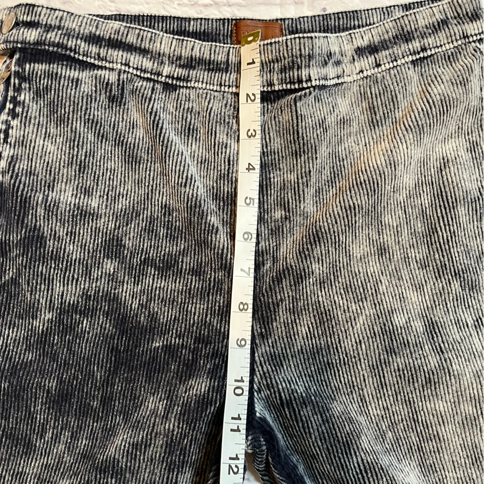 POL Corduroy Flare Pants cords bell bottoms Blue black Wash Anthropologie - Image 6