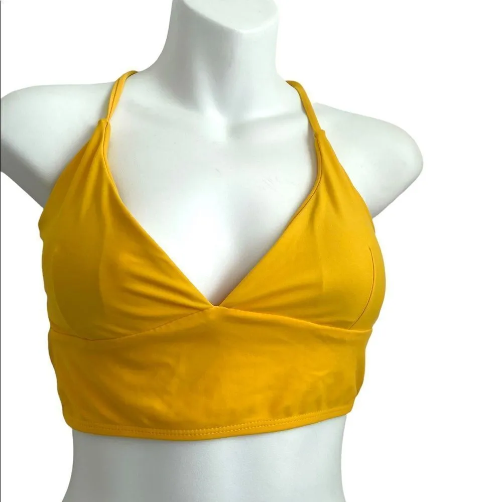 Shein Halter Saffron Yellow Bikini Top Size Medium - Image 7