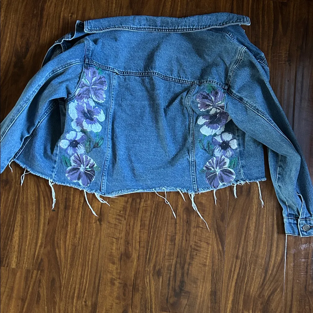 PTCL Jean Jacket Frayed Hem Blue - Image 4